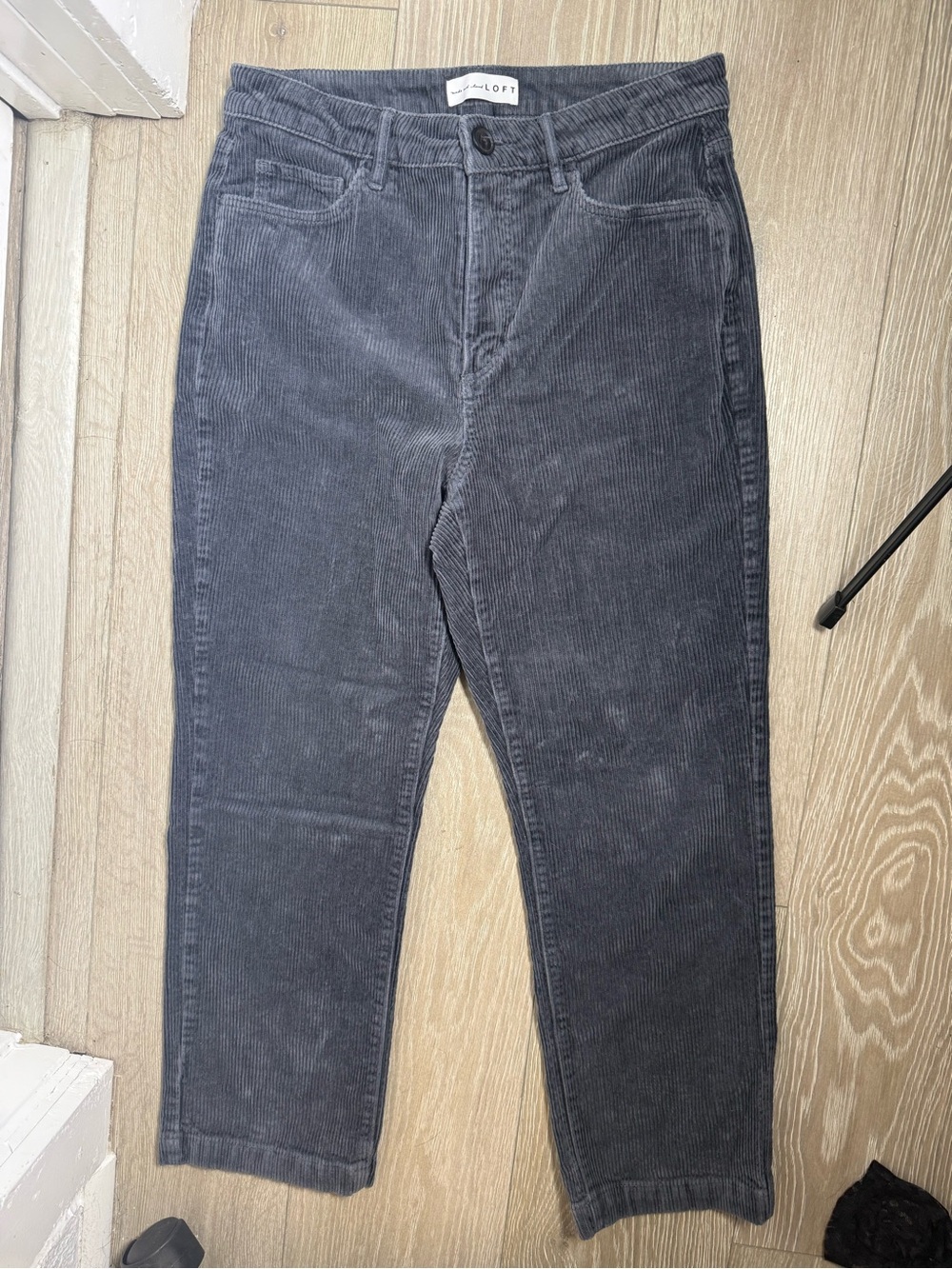 LOFT Charcoal Corduroy Jeans
